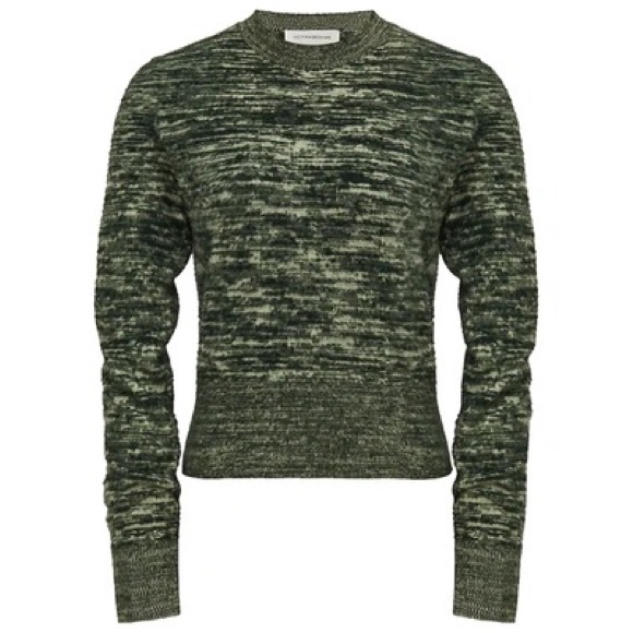 VICTORIA BECKHAM Marled brushed cropped cotton sweater - Picture 6 of 8